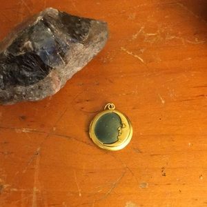 Crescent Moon Locket Pendant